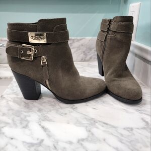 Guess gather dress booties size 7